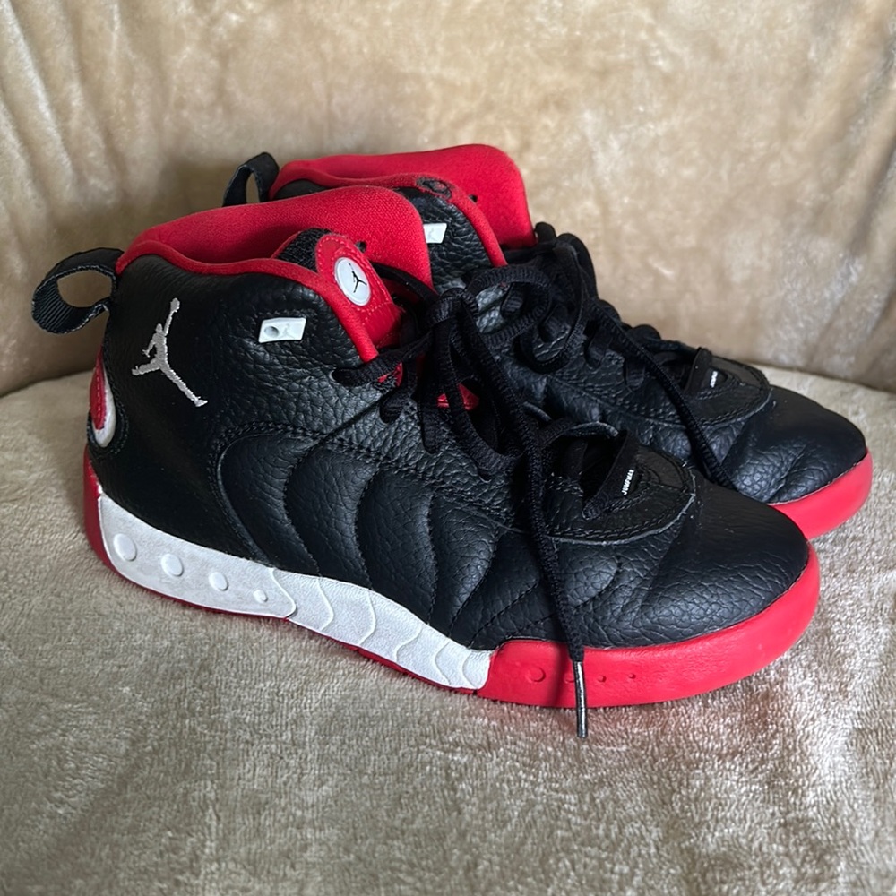 Jordan Black/White/Red Kid’s Sneakers